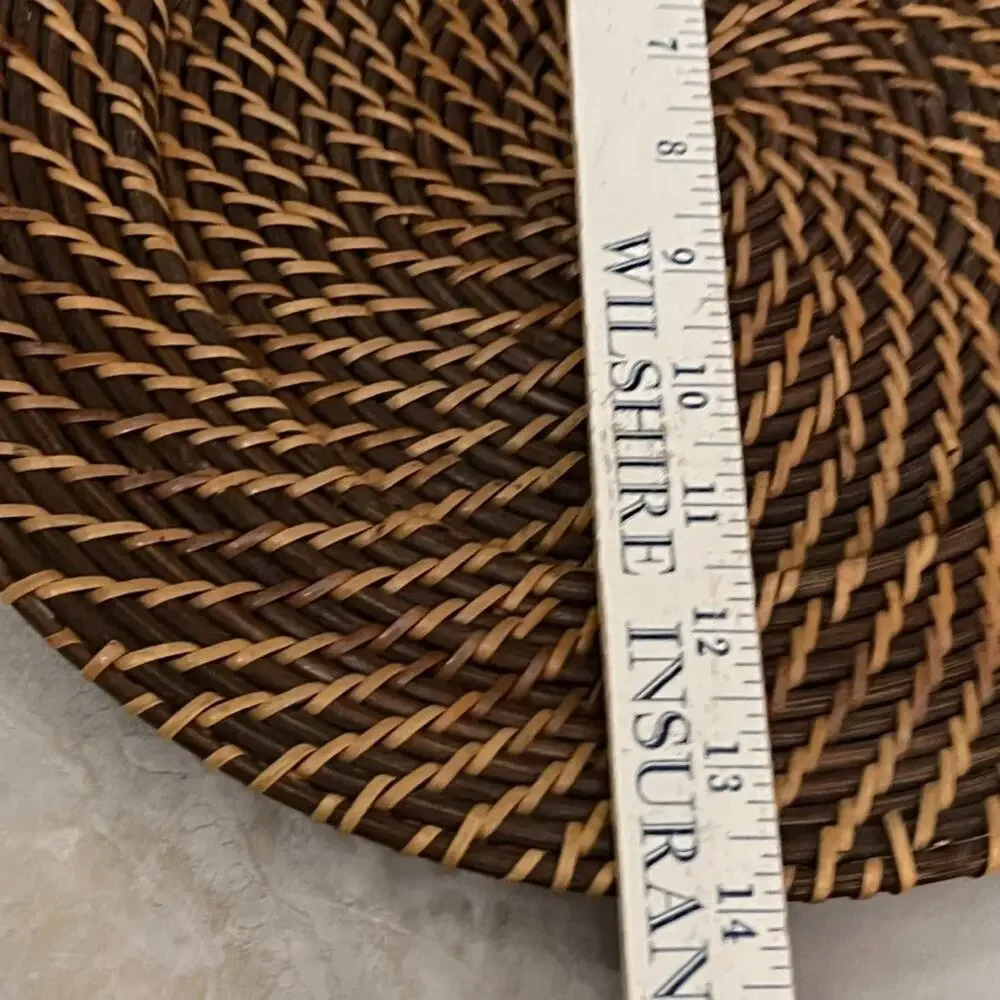 Wicker Rattan Charger Plates 13.5